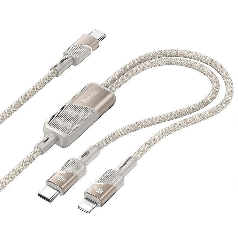 hoco U139 100W Type-C to Type-C and 8 Pin Fast Charging Data Cable, Length: 1.2m