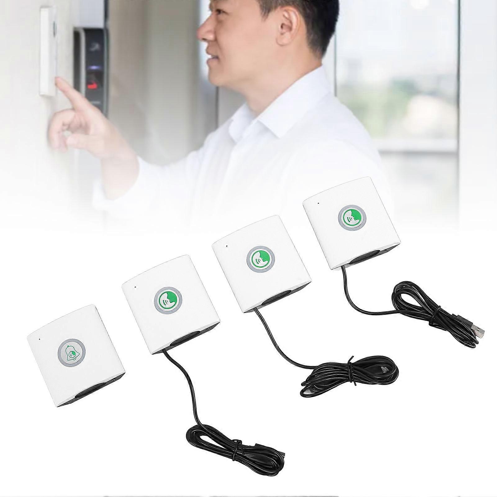 Full Duplex Wireless Intercom Doorbell Kit with 3 Receivers 100m Long Range Loud 2 Way Voice Intercom for Home Apartment Hospital