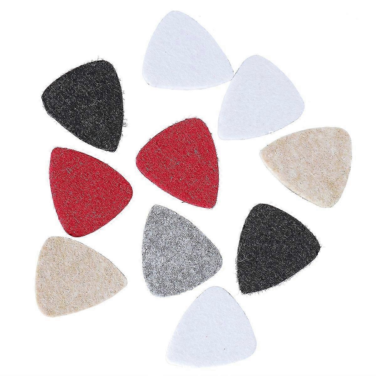 10 Pcs Assorted Color Felt Picks Guitar Picks Plectrums for Ukulele