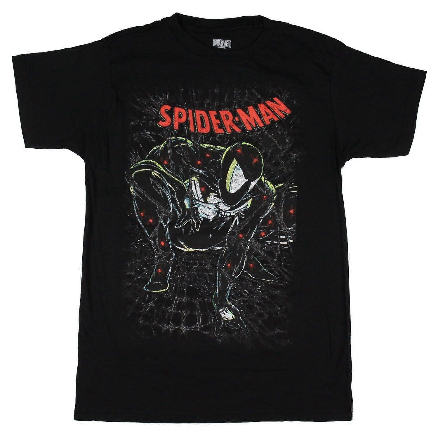 Marvel Men's Spider-Man Symbiote Black Suit Graphic Print Superhero T-Shirt-Txa173ii1033