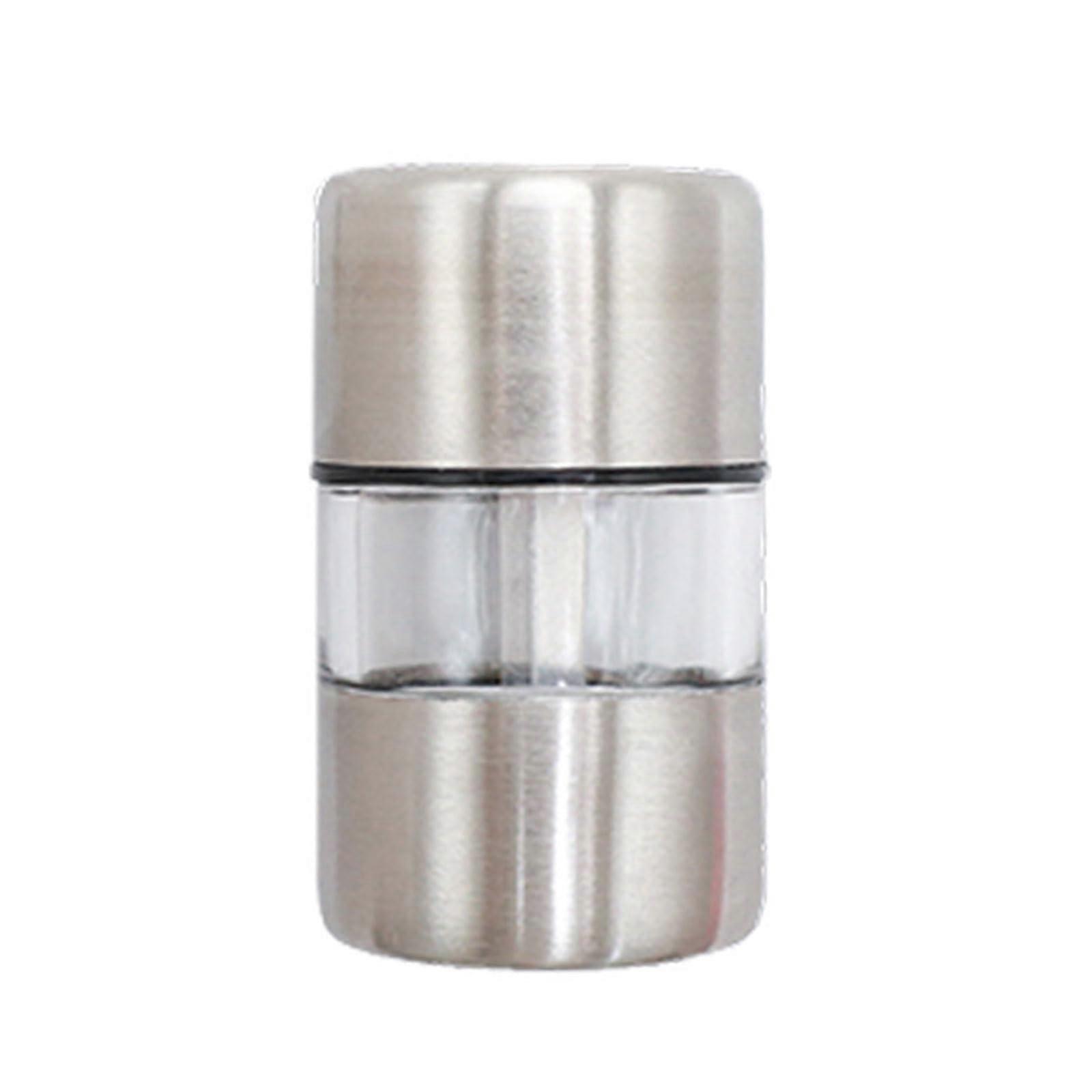 Salt and Grinder Seasoning Tool Stainless Steel Mill for Kitchen Cooking with Adjustable Coarseness and Easy Clean Design