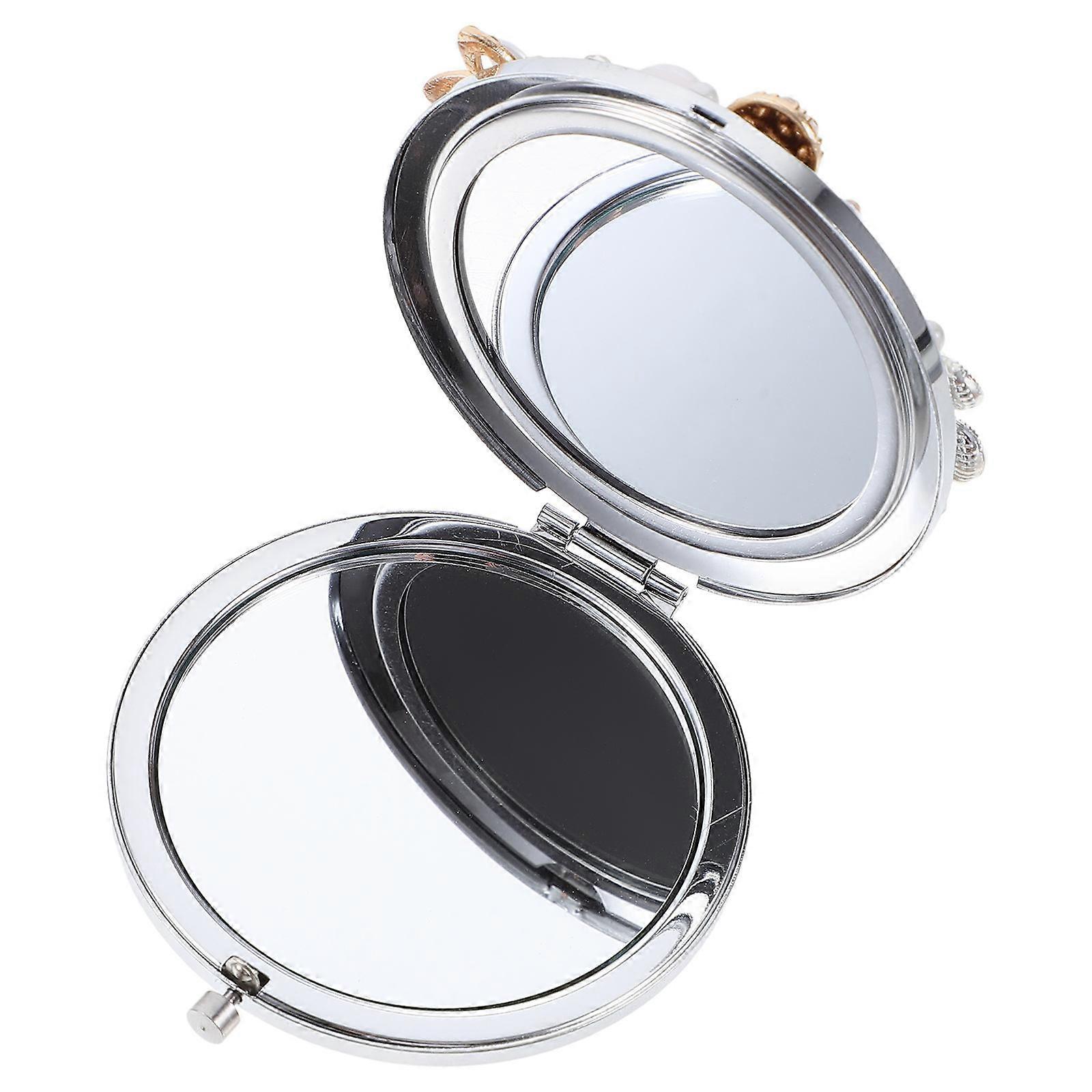 1pc Mini Daisy Flower Folding Mirror Portable Makeup Mirror