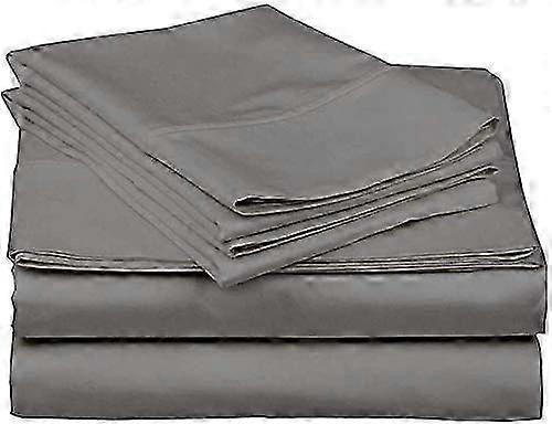 2025 1 Set Dark Grey Solid Sheet Set for Sleeper Sofa Full Size