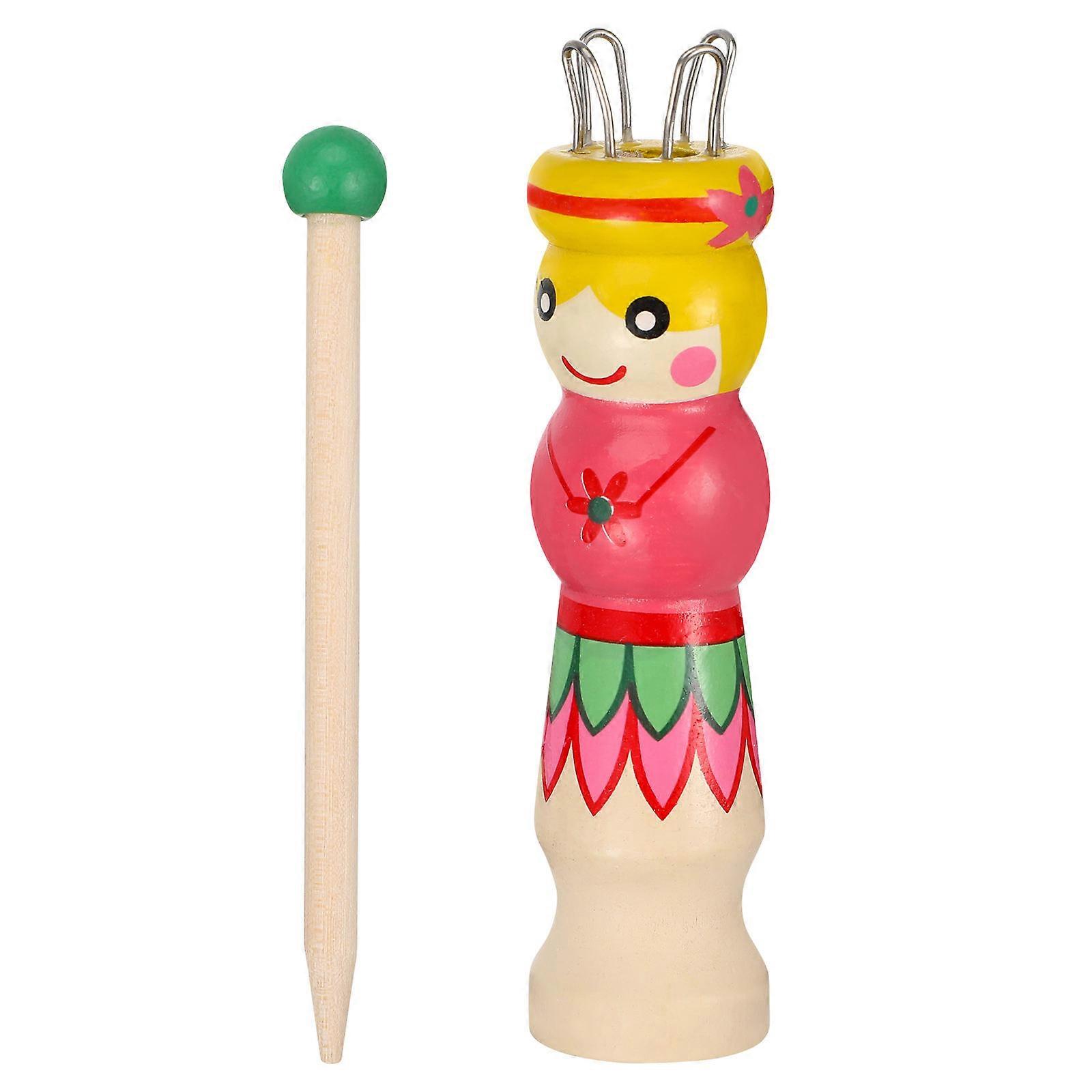 Wooden Knitter Doll Set with Needle for Making Beautiful Items