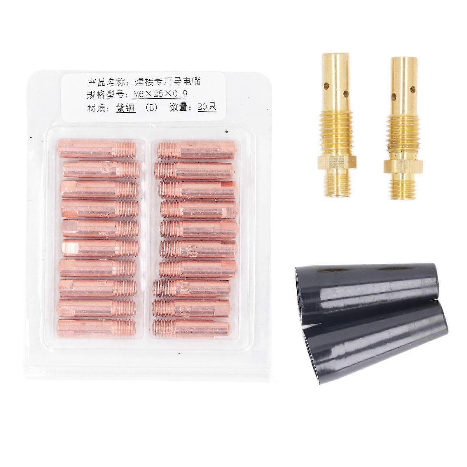 24Pcs MIG Welding Kit 15AK Tips Nozzles Diffusers Accessories