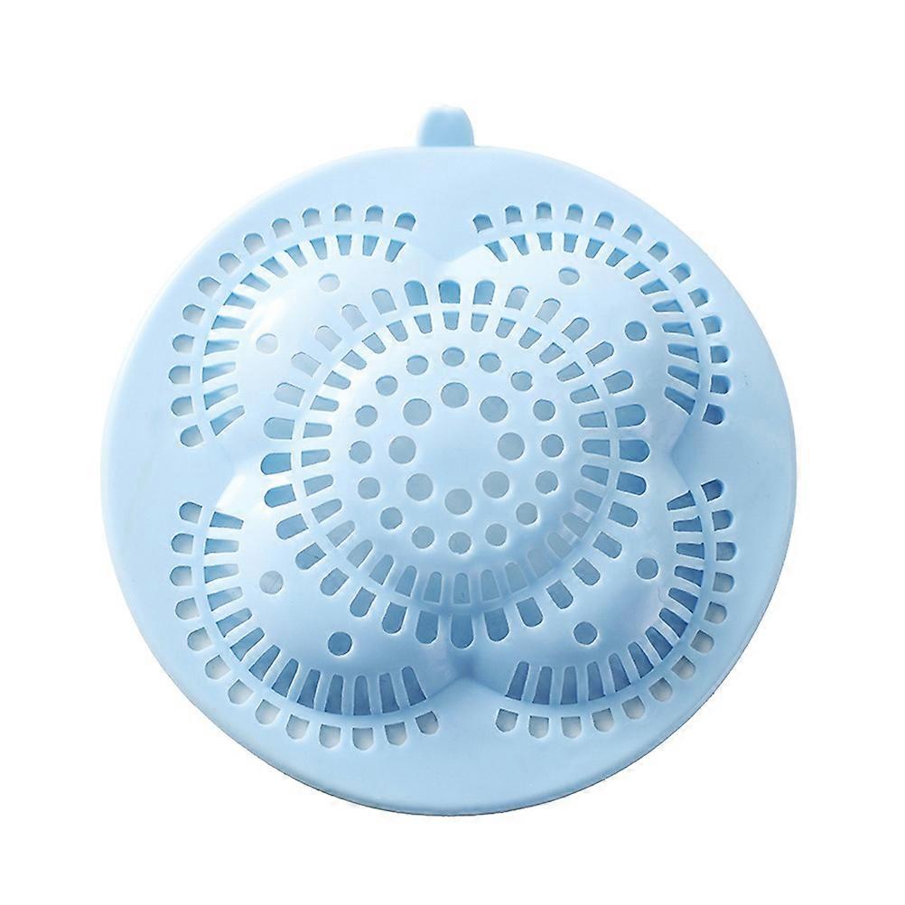 Shower Floor Drain Hair Filter Crcular Anti Blocking Filter Net Drain Hair Catcher Shower Drain Blue 12x12x2cm Filtering 2Set