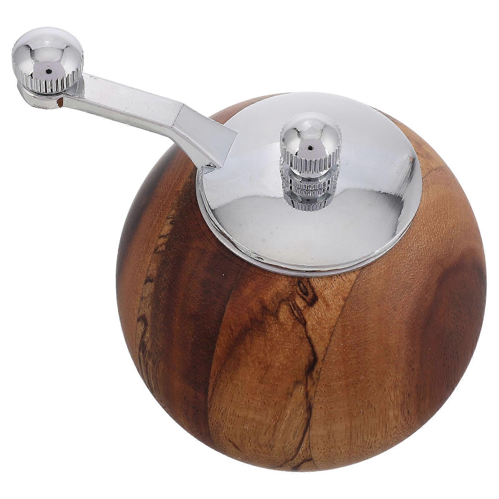 Grinder For Spices Mini Manual Operation For Kitchen Tool Light Brown Color 1Set