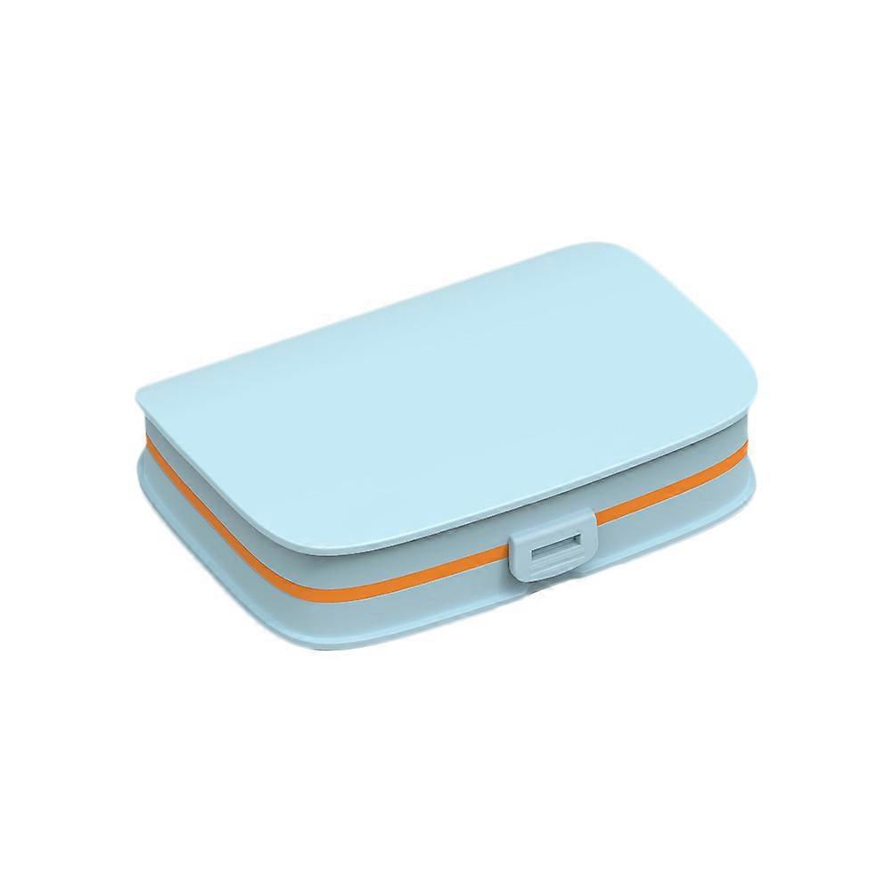 Portable Pill Case Mini Medicine Splitters Box for Users Who Need Medication Organization Blue L 1Pcs