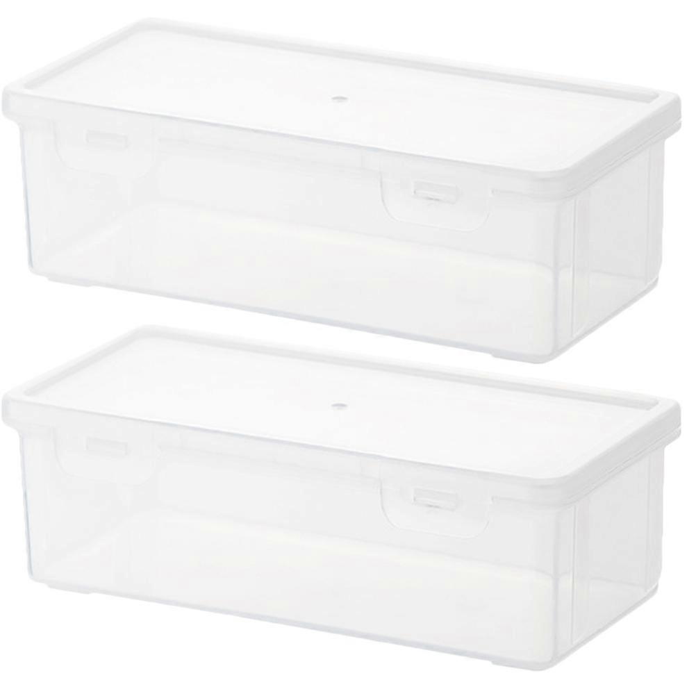 Pen Boxes Portable Pencil Case Simple Design For Home Use And School Use Students Teachers 7.5 3.7 2.4in Dust-Proof 2Set