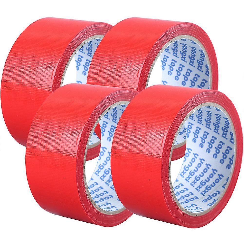 Heavy Duty Tape Adhesive Duct Tape Diy Projects Red 4.8X10X10CM Waterproof 4 Rolls