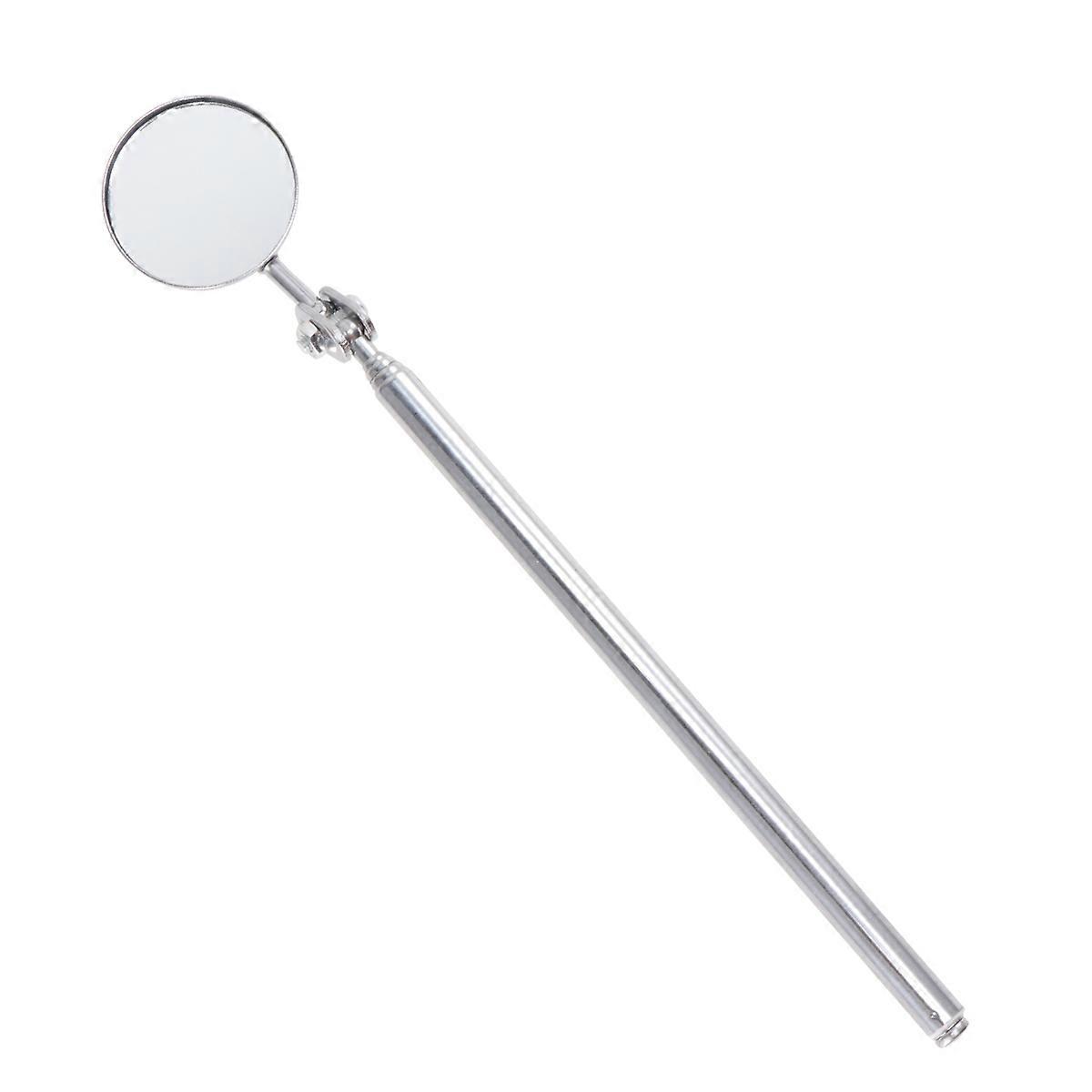 Automotive Inspection Mirror with Folding Telescopic Arm and Swivel Ball Joint for Angle Viewing – Silver Reflector for Welding, Chassis, and