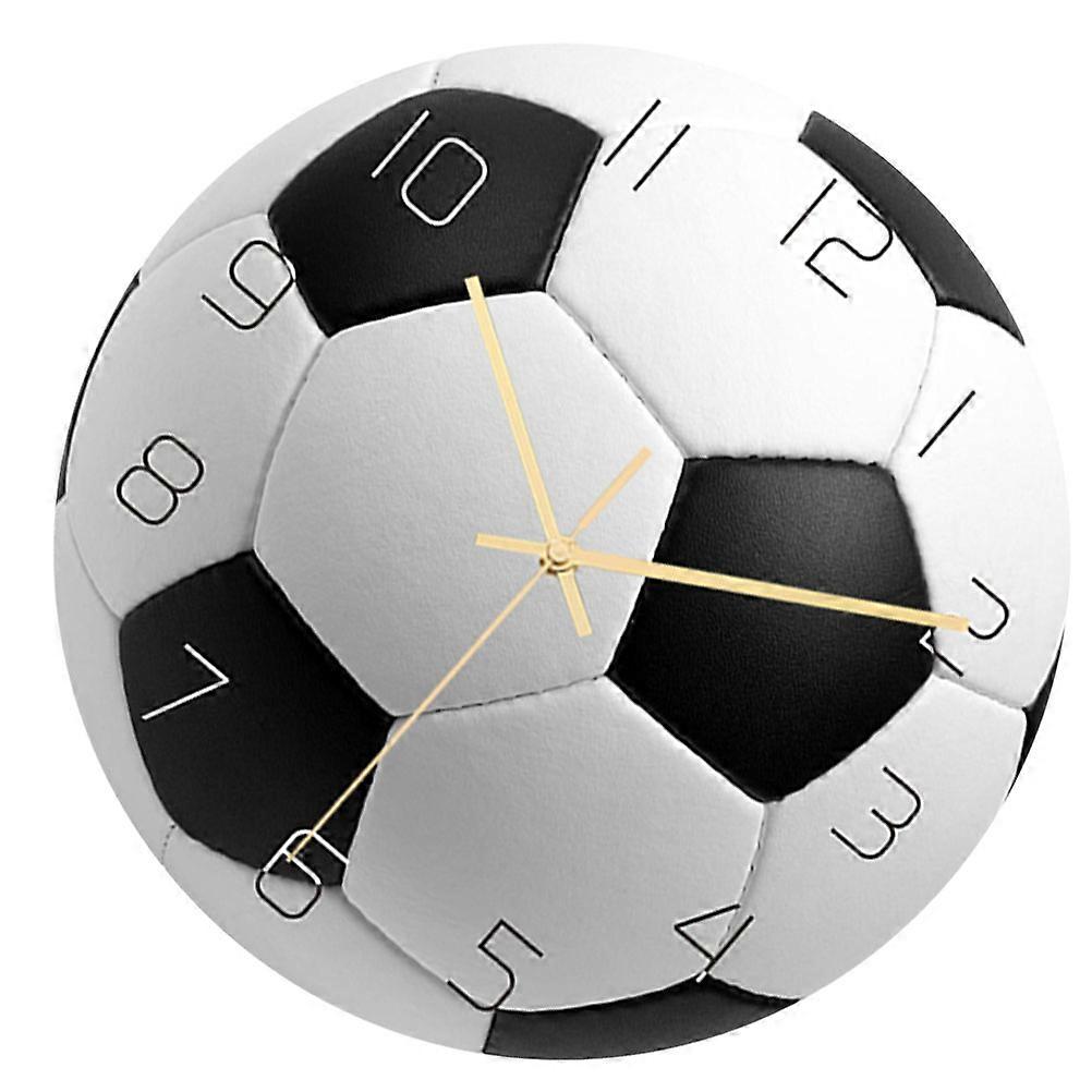 Sport Kid Room Decor Football Design Wall Clock Mute Movement Multi 30.00X30.00X4.00CM 1Pack