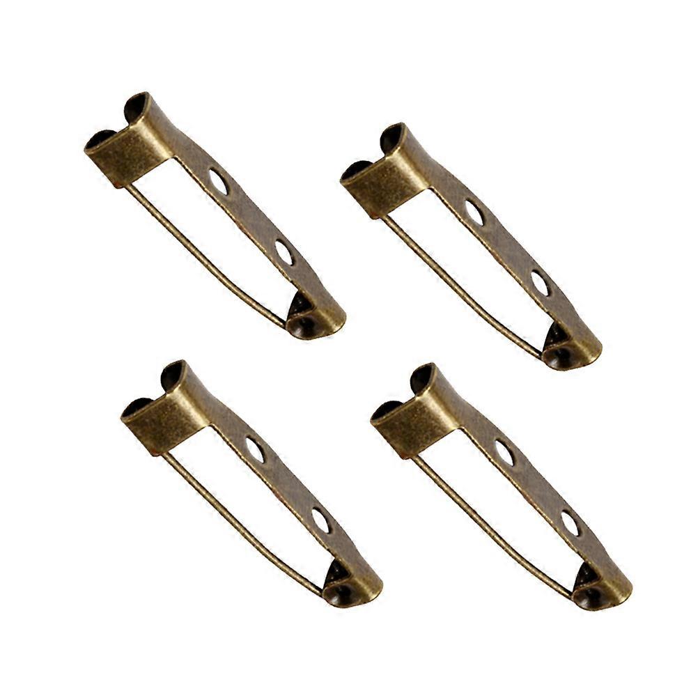 200pcs Safety Brooch Pin Backs with 3 Hole Clasp – Durable, Easy Attach for Jewelry Craft & DIY Sewing Projects
