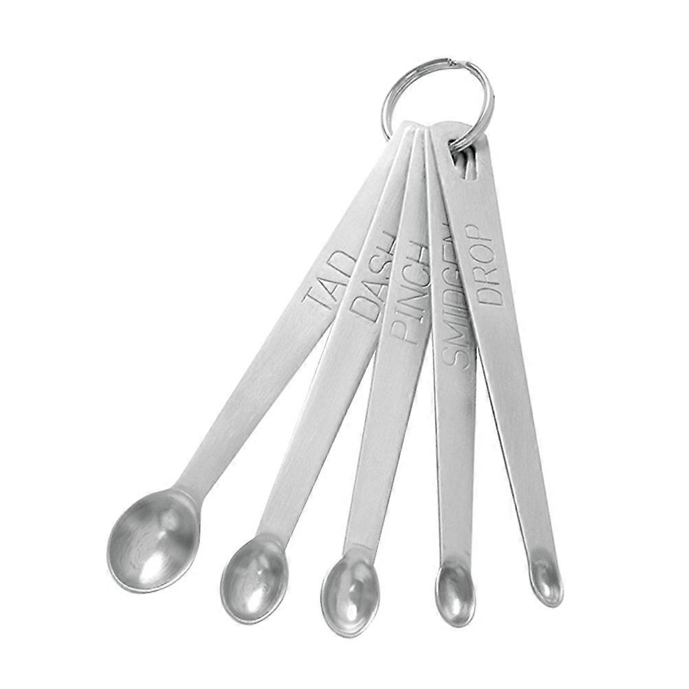 Stainless Steel Spoons Measuring for Baking and Cooking Space Saving 5Pcs