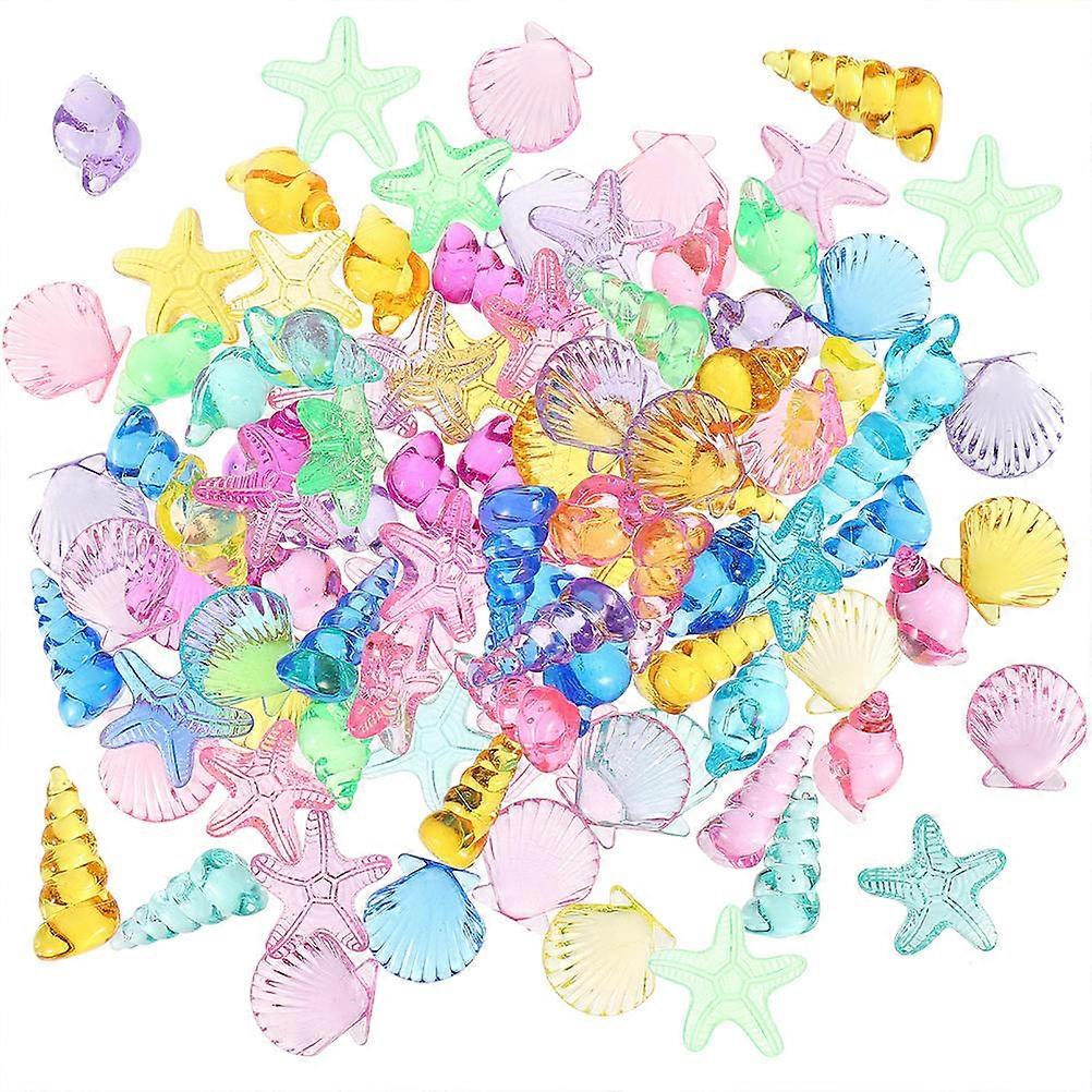 Ocean Model Toy Acrylic Simulation Conch Model Aquarium Ornament Assorted Color 1 Bag