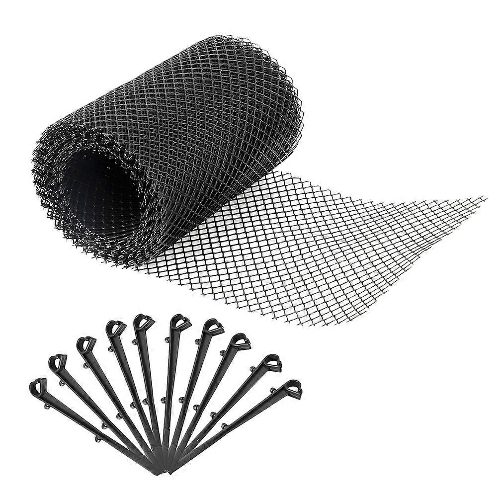 Gutter Guard Round Net Cover Gutter Drainage Filter Plastic Mesh Home Sinks 600x15cm 1Set