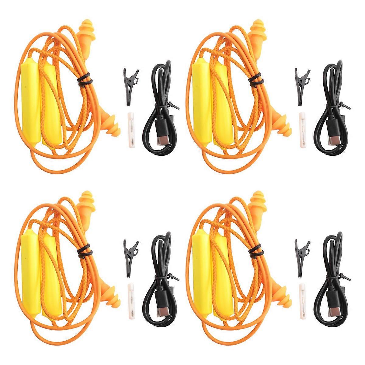 Ear Plugs Bluetooth Earphone for Work, Noise Suppression, Orange