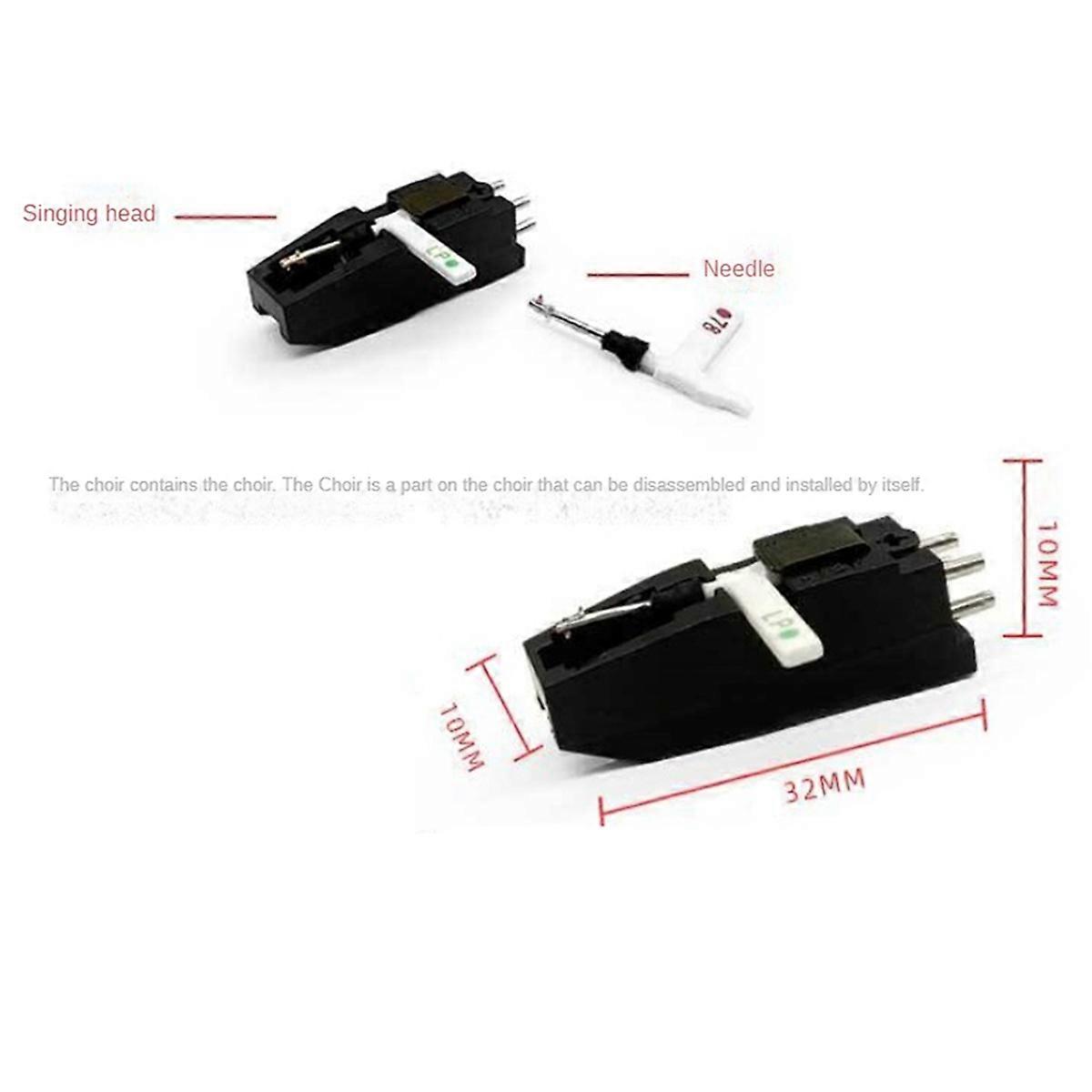 Phonograph Turntable Dual Moving Stylus for LP 78 Needle