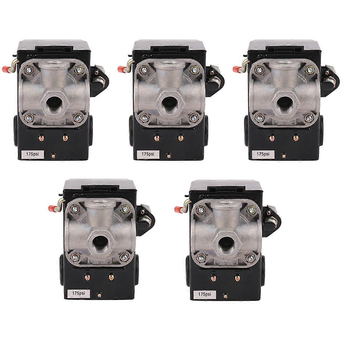 Pressure Switch Control Air Compressor 140-175 PSI 4 Port Black