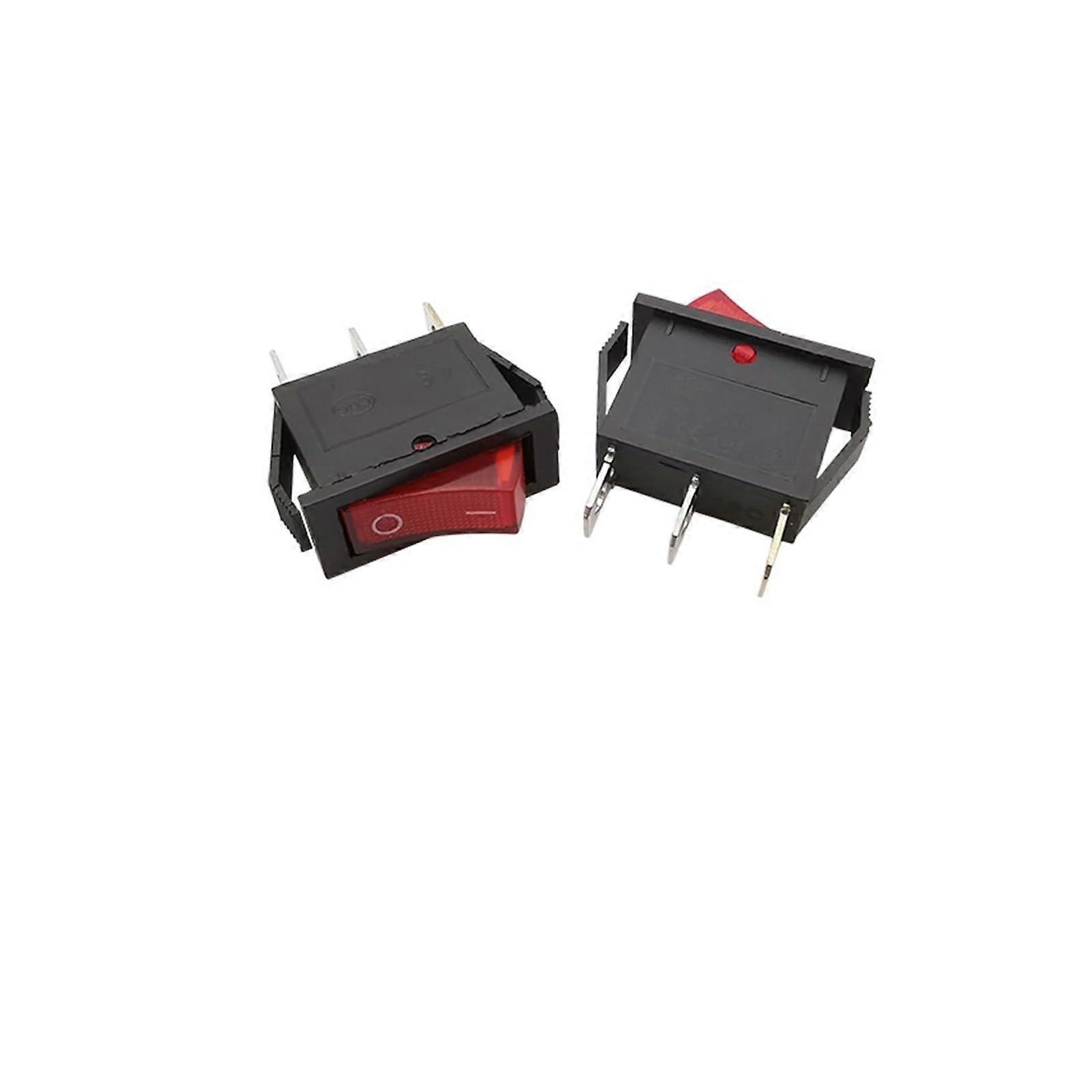 KCD3 Rocker Switch 3 Pin ON OFF Snap-In Power Switch for Electrical Equipment Lights Boat Push Button Switches, Black, One Size