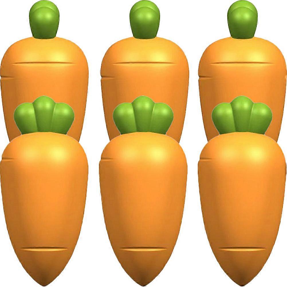 Funny Stoppers Carrot Shape Plug for Home Use Orange 6Pcs