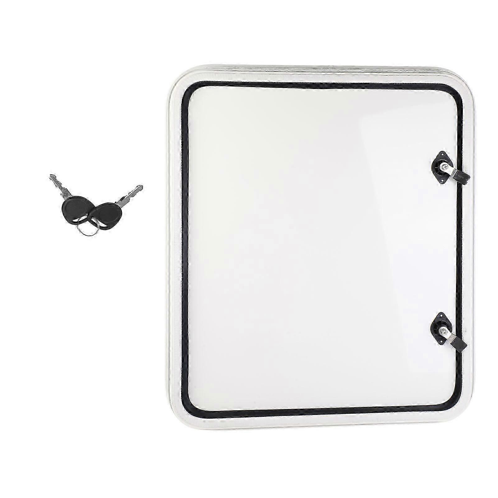 Rv Baggage Door Heavy Duty Square Rounded Corners Storage Baggage Hatch Door With Flat Lock And Keys