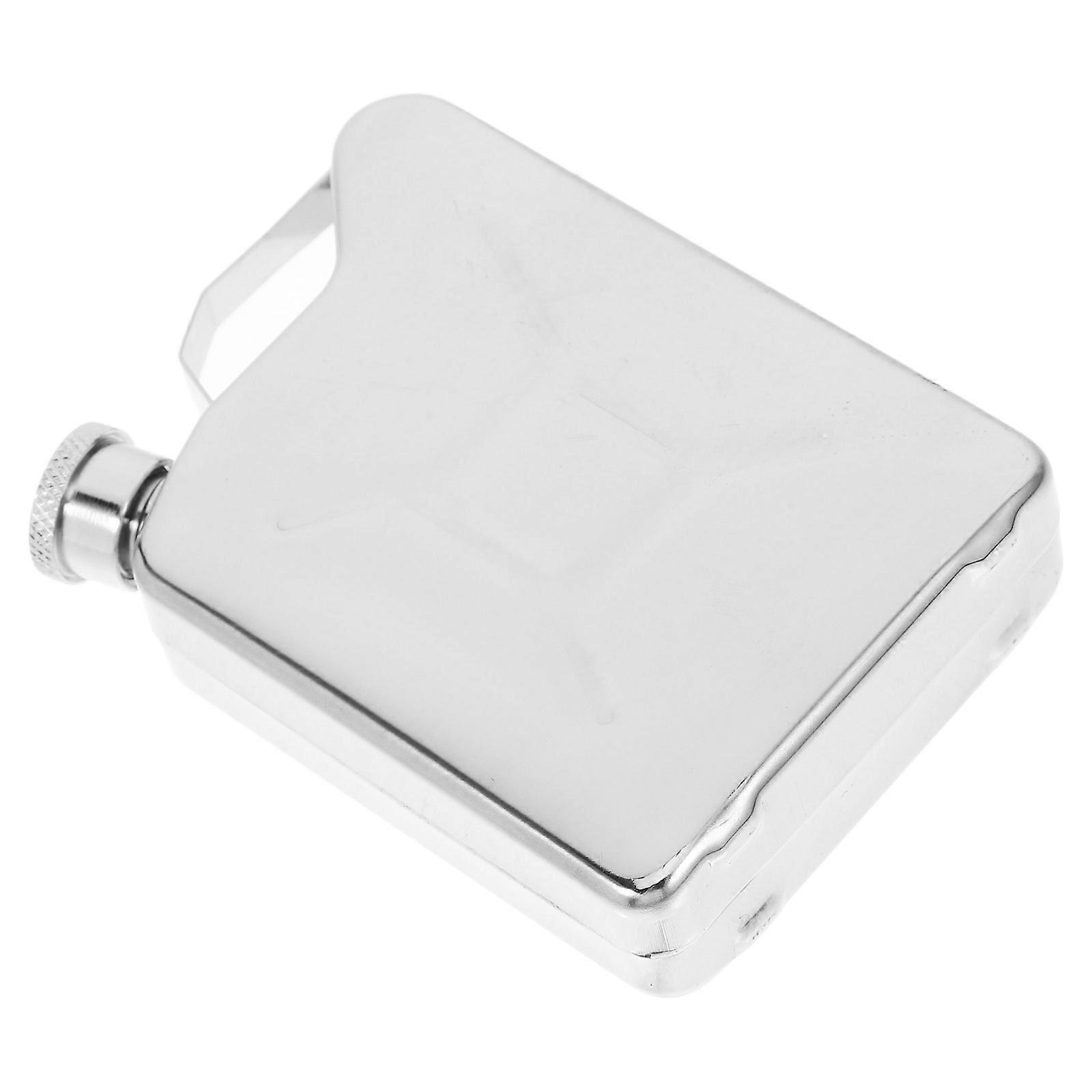 Camping Flask Portable Hip Flask Outdoor Camping Silver 9.50X7.10X2.20CM Sealing 1Pack