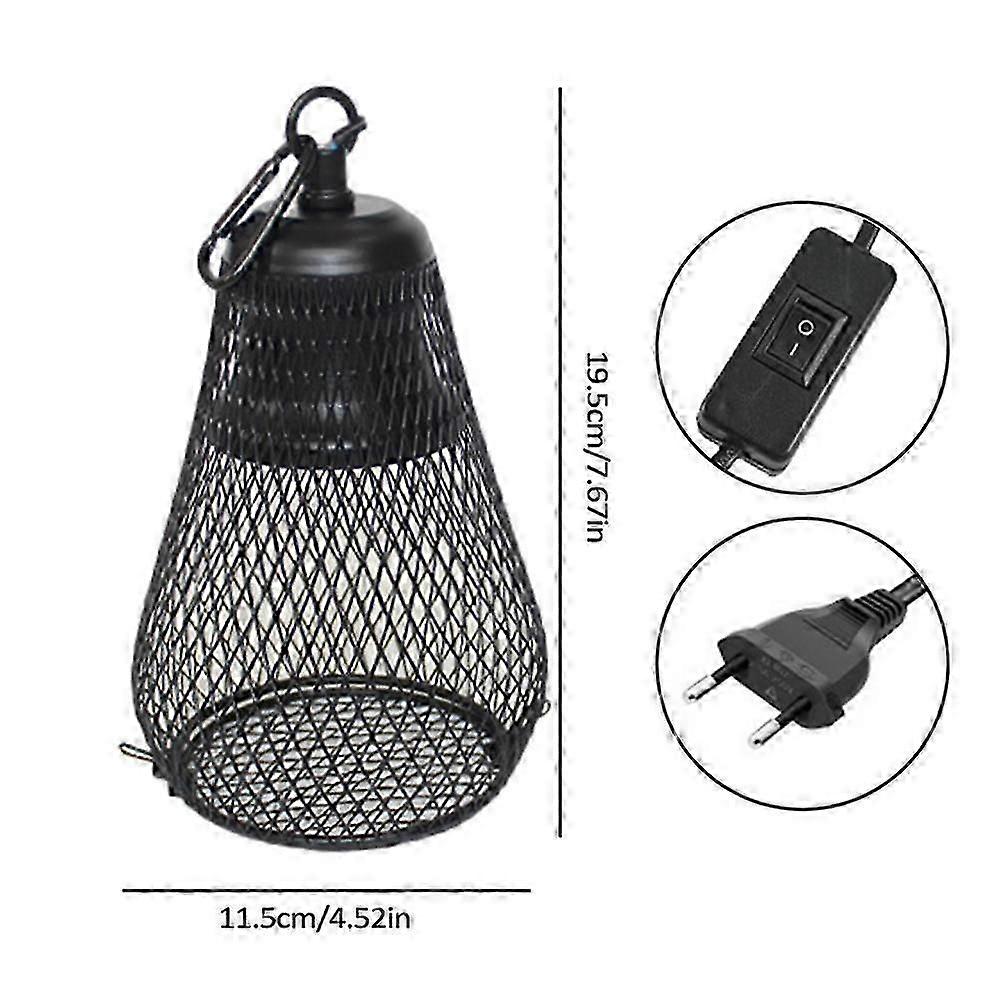 Reptile Pet Heat Lamp Lampshade Heat Lamp Light Mesh Cover For Ceramic Bulb Enclosure Anti Scald Lamp Mesh Cover Reptile Heating