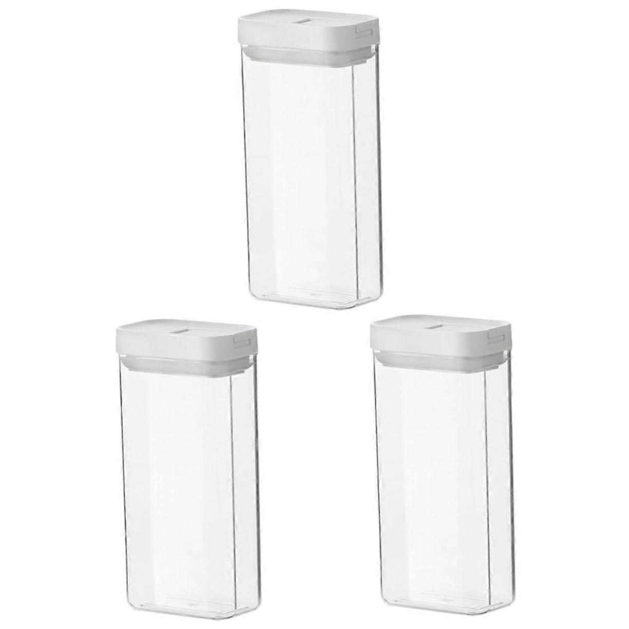 Storage Containers 3-Pack Plastic Airtight Kitchen and Pantry Containers, Pasta and Food Containers, Assorted Sizes