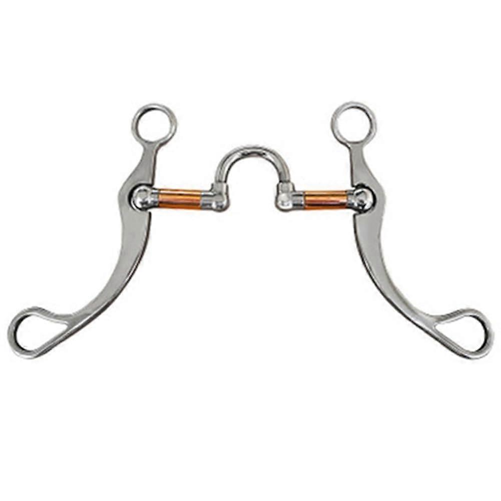 Stainless Steel Snaffle Bit Western Snaffle Bit Horse Training Equipment for Bite Training Bit with Copper Connector