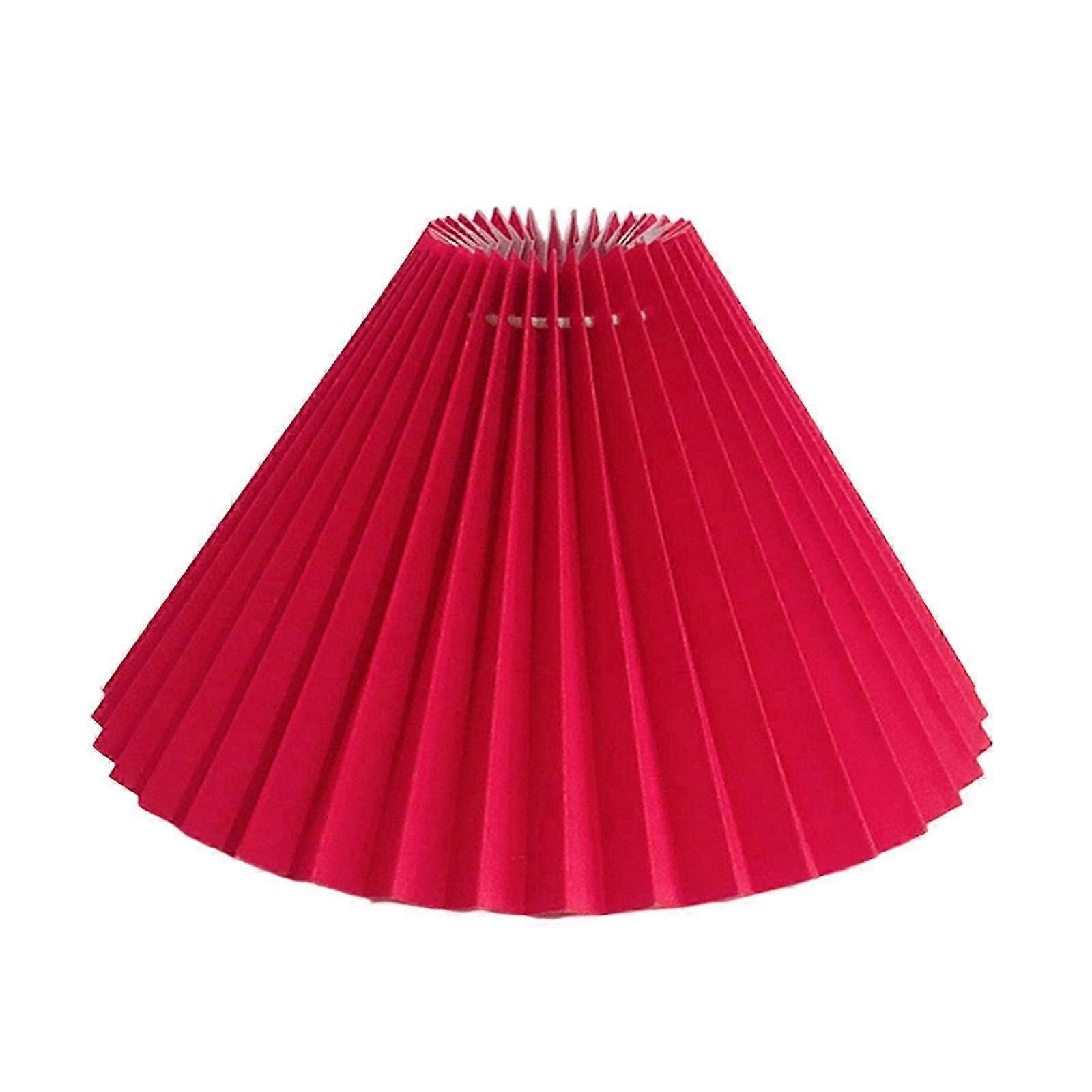 Pleated Fabric Lampshade for Table Ceiling Light in Beige-JC