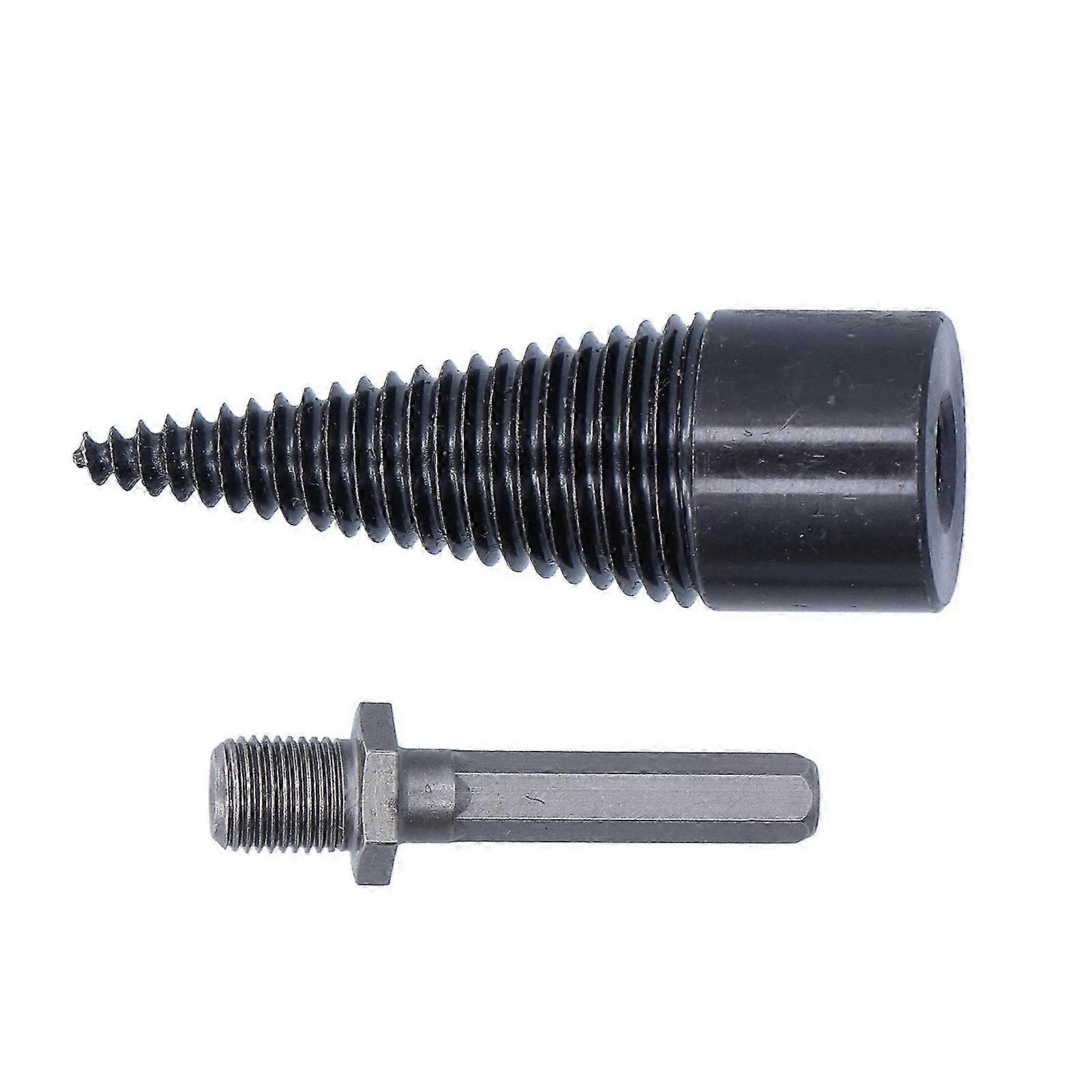 Wood Splitter Drill Bit with Hex Shank High Speed Steel 32mm Firewood Cone Punching Tool
