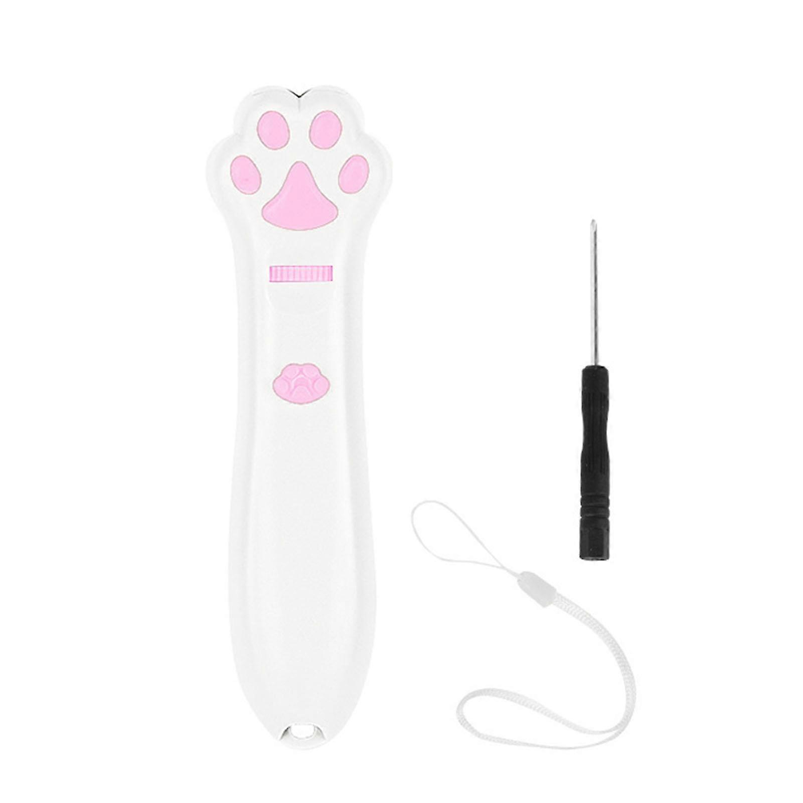 LED Red Lights Laser Cat Teaser Stick Cat Paw Shape Cat Projection Stick Pets Entertainment Toy White