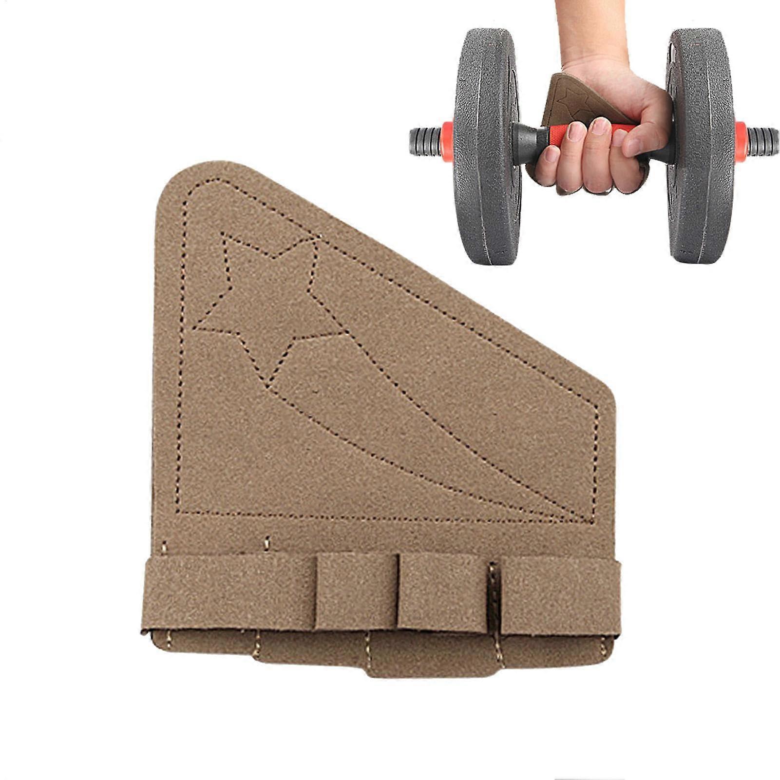 Genérico Lifting Handles with Four Finger Holes, Non-Slip Grip Pad, Palm Protector for Deadlifts and Gym Workouts