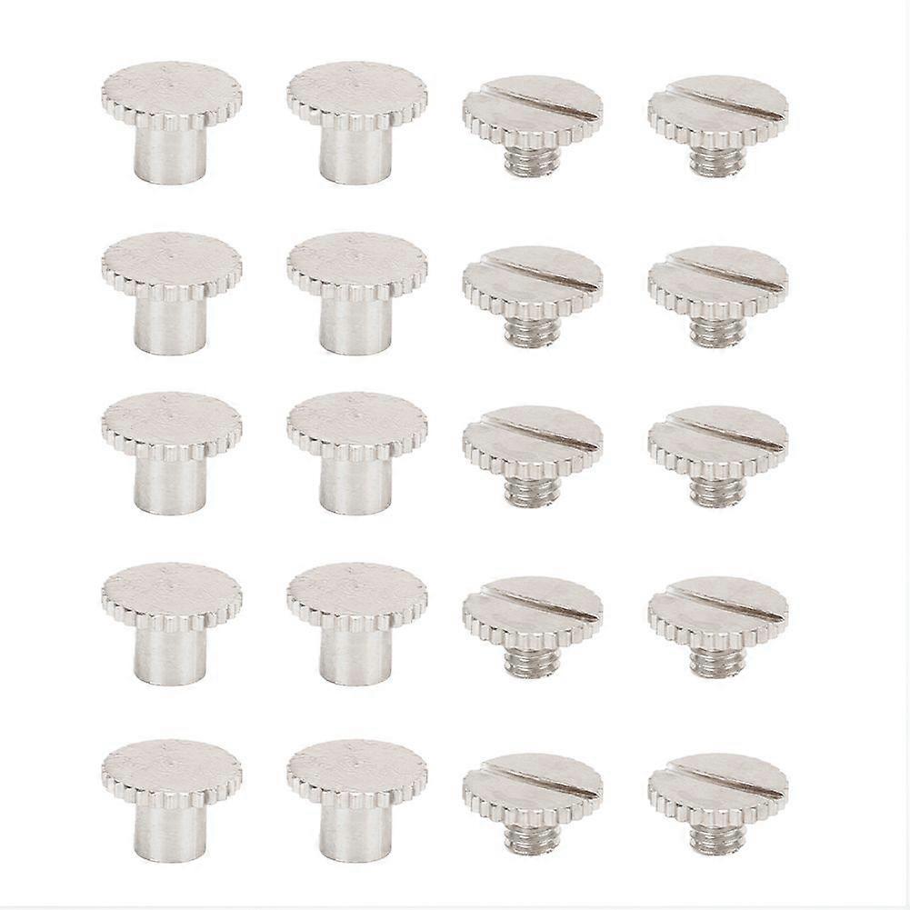 2025 Latest Model  10Pcs Flat Head Rivets Stud Knurled Brass Fasteners for