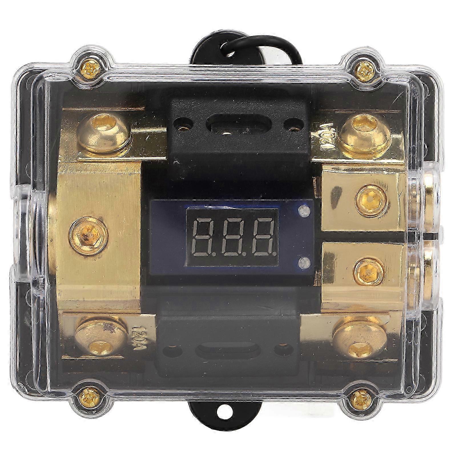 1 in 2 Out Distributore di Terra di Alimentazione Splitter Rame Universale per Auto Audio 100A