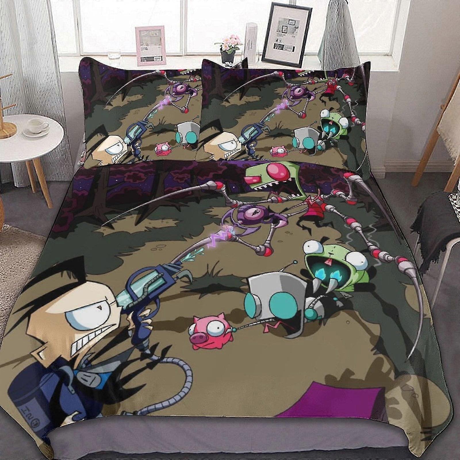 Conjuntos de cama macios e confortáveis para presentes de decoração de quarto com 1 capa de edredão e 2 fronhas