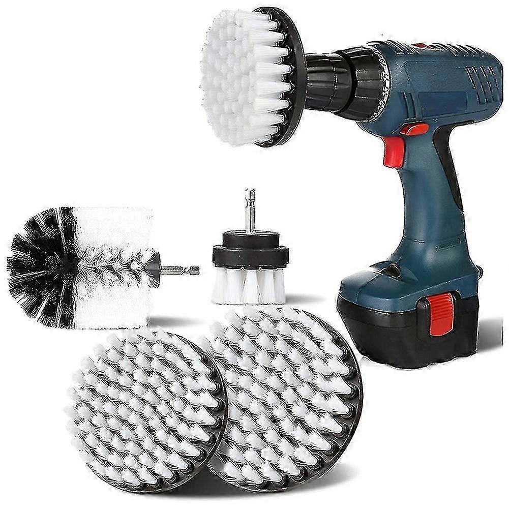 4pcs Rotary Cleaning Brush Set for Electric Drill, 2/3.5/4/5inch Soft Bristle