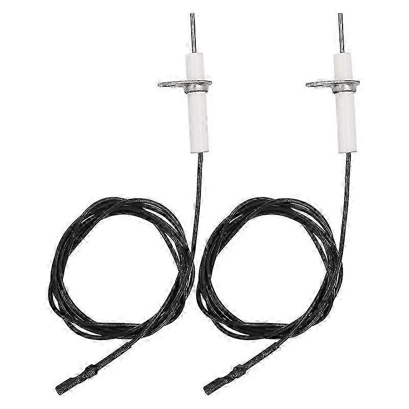 2Pc 38Inch Ignitor Wire & Ceramic Electrode Assembly,Ignition Electrode Can DIY Bending for Gas Ceramic Plug Ignition