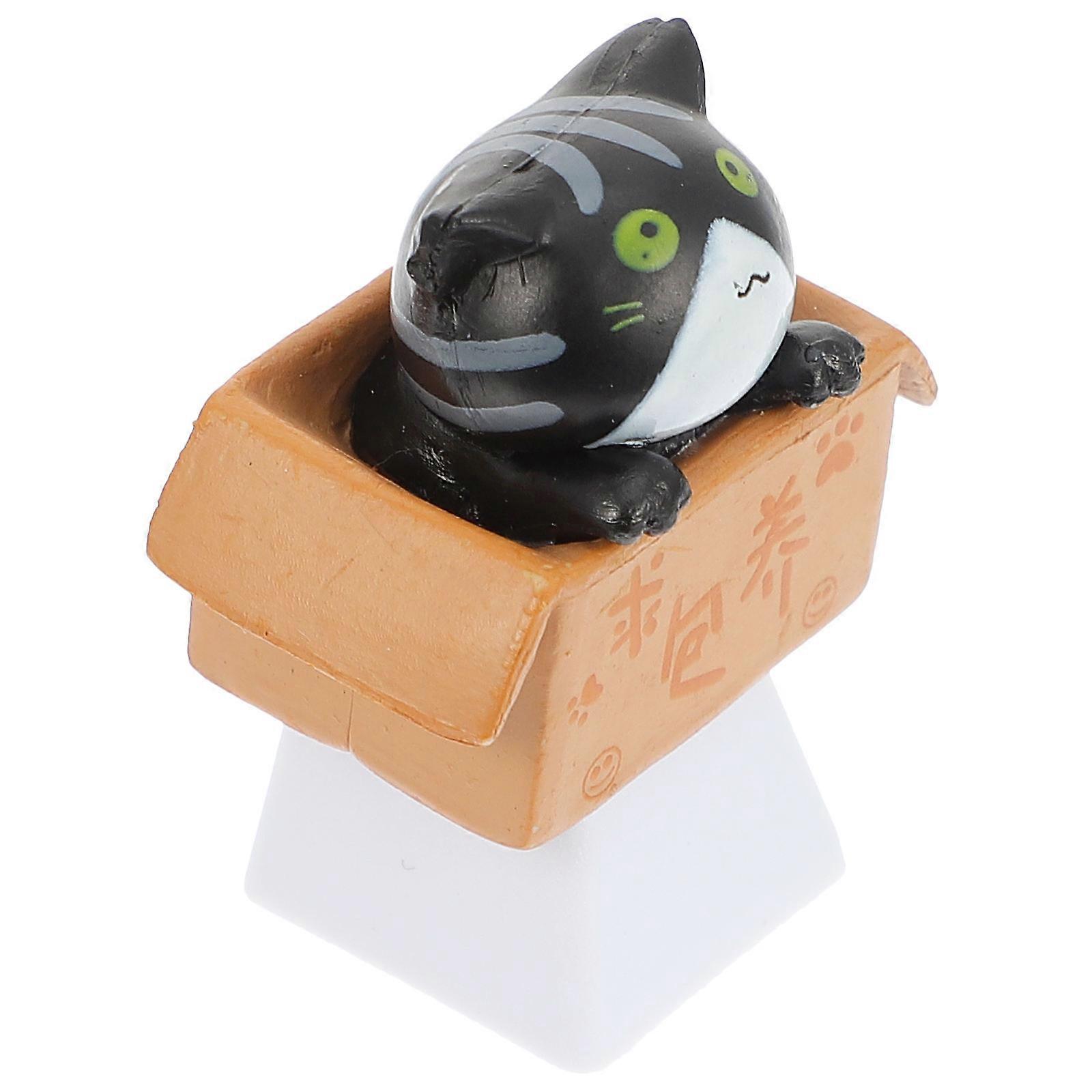Cartoon Keycap Cat In Cardboard Box R4 Profile Diy 1Set For Birthday