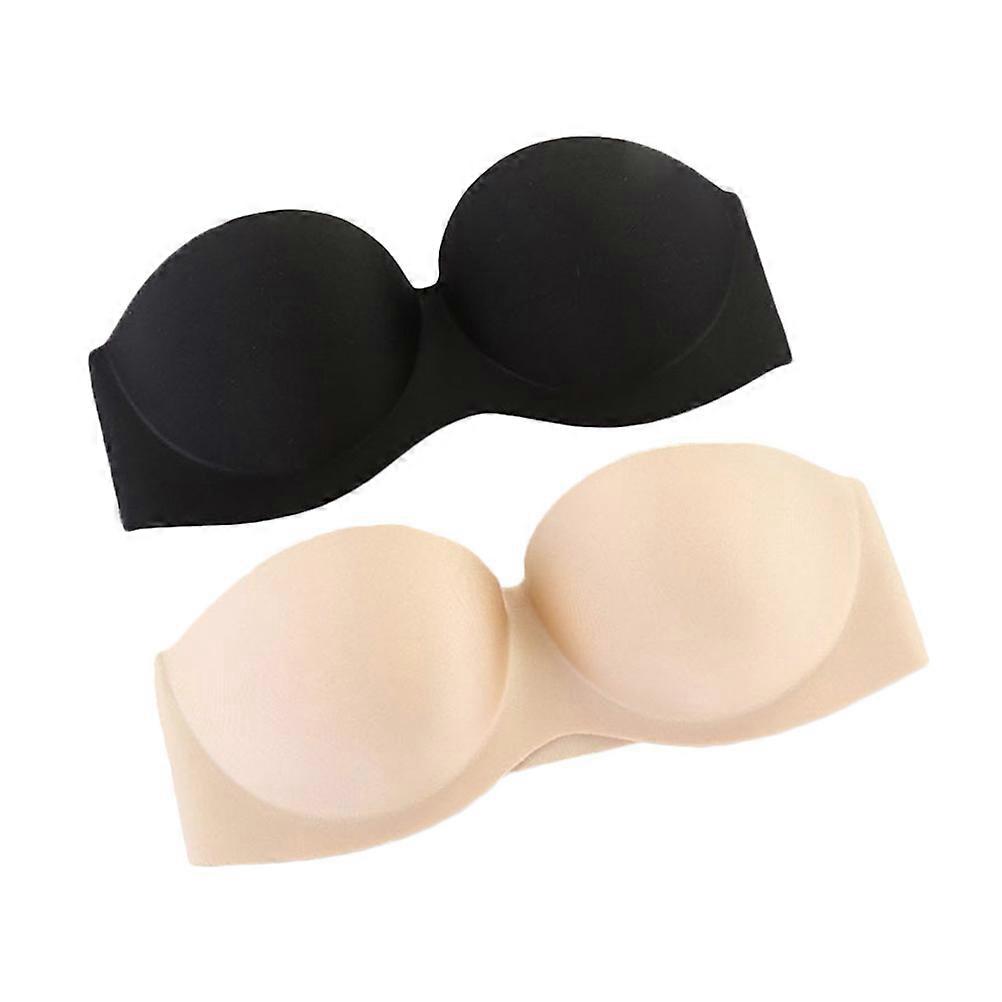 Black Adjustable Back Strap Invisible Bras for Women Show Charming Figure with Nylon Material