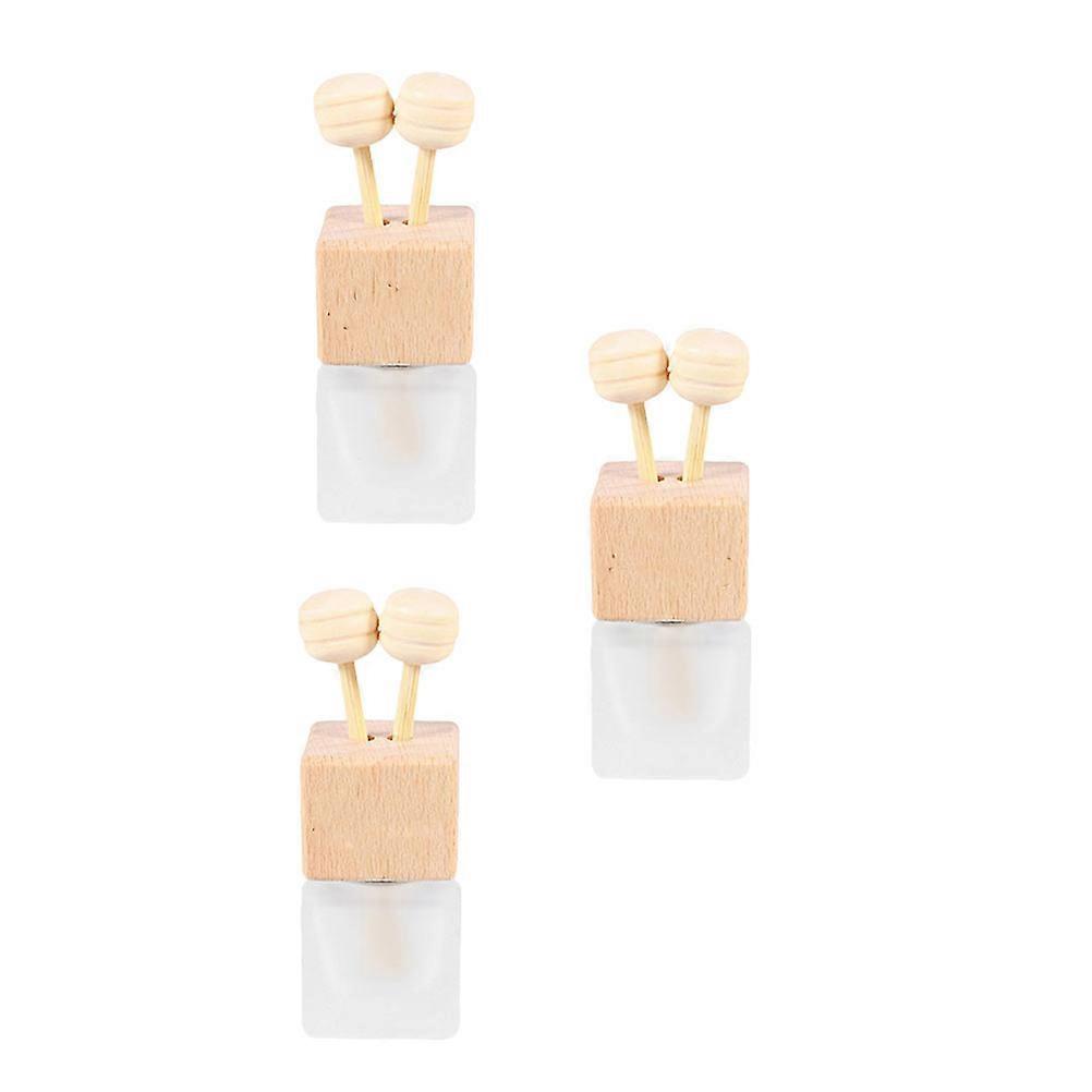 Essential Oil Diffuser Air Vent Wooden Lid Rotatable Perfume Containers 3Pcs