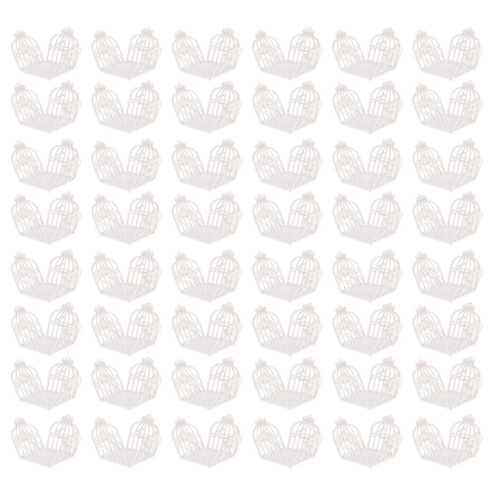 Decorative Chocolate Wrapper 50Pcs White Paper Small Chocolate Cups for Storage Use