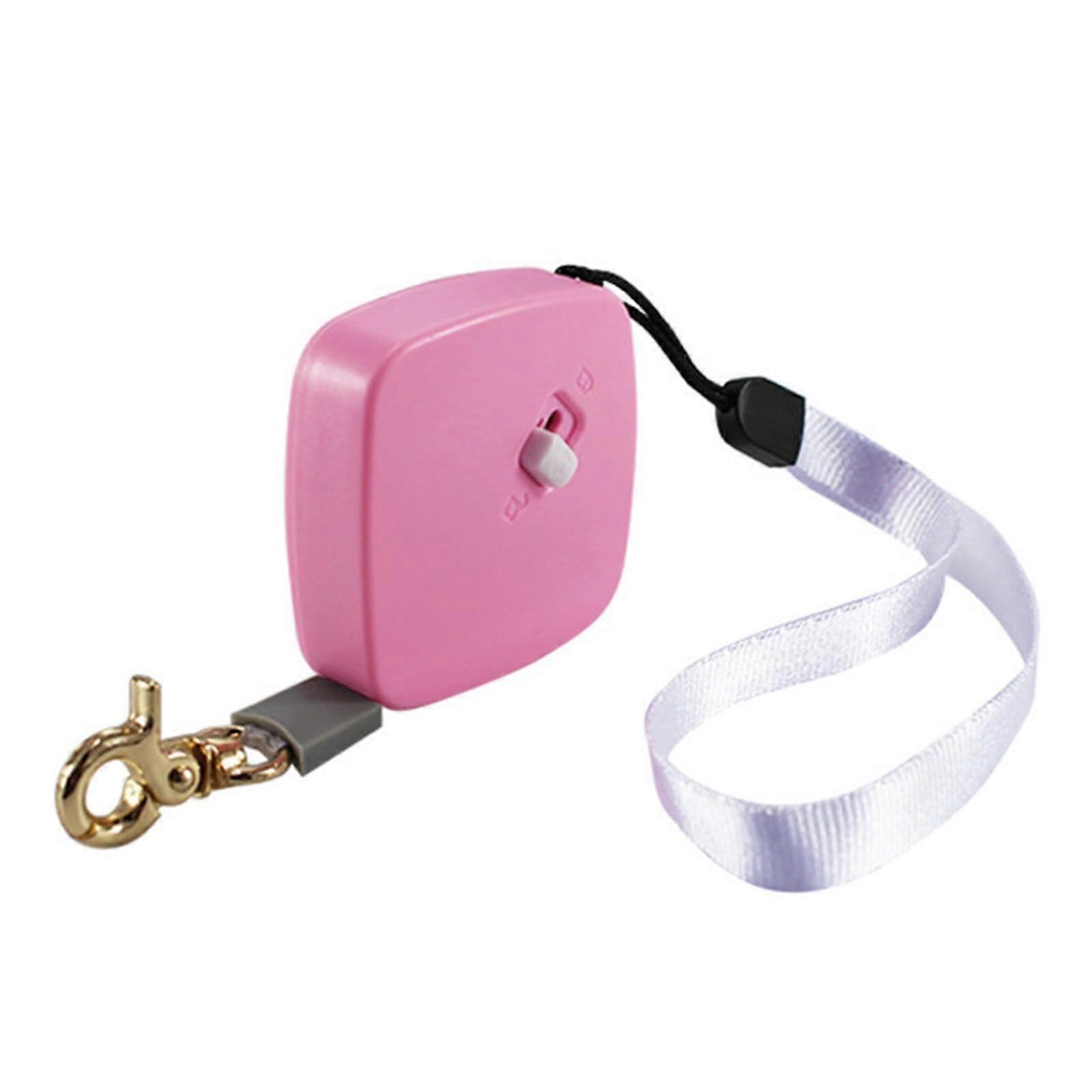 2m Retractable Pet Leash, Automatic, Retractable, Nylon, with Brake Button, Suitable for Small, Medium Dogs and Cats (Pink, A) Pink