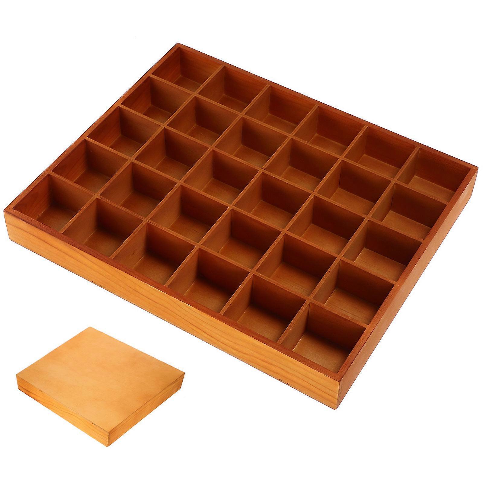 Elegant Wooden Organizing Tray with Compartments – Versatile Storage Box for Jewelry, Cosmetics, Keys, and Toiletries – Ideal Home Organizer for