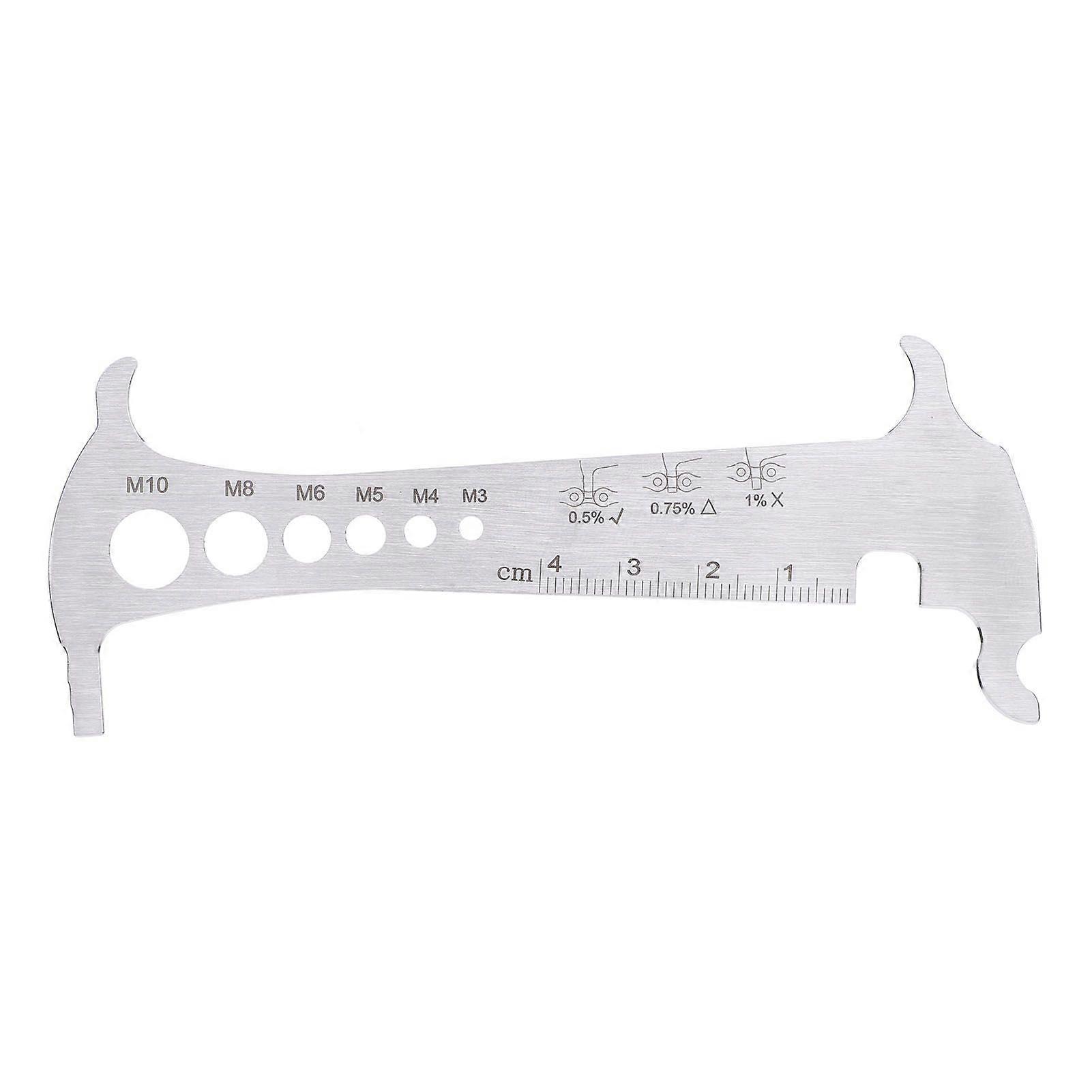 Chain Wear Indicator Checker Gauge Measuring Ruler Tool Mountain Cycling Repair PartYMQX)