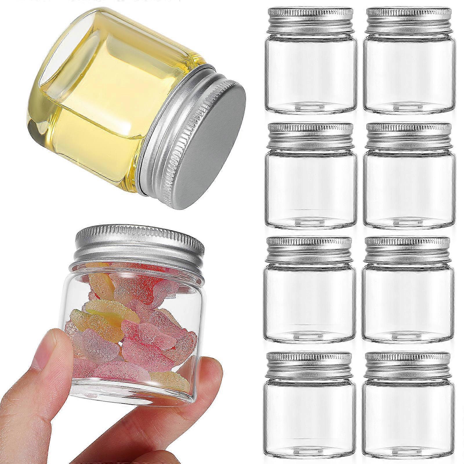 20pcs Small Glass Jars with Sealed Lids Airtight Containers for Kitchen Storage Compact Lightweight Design for Spices and Snacks