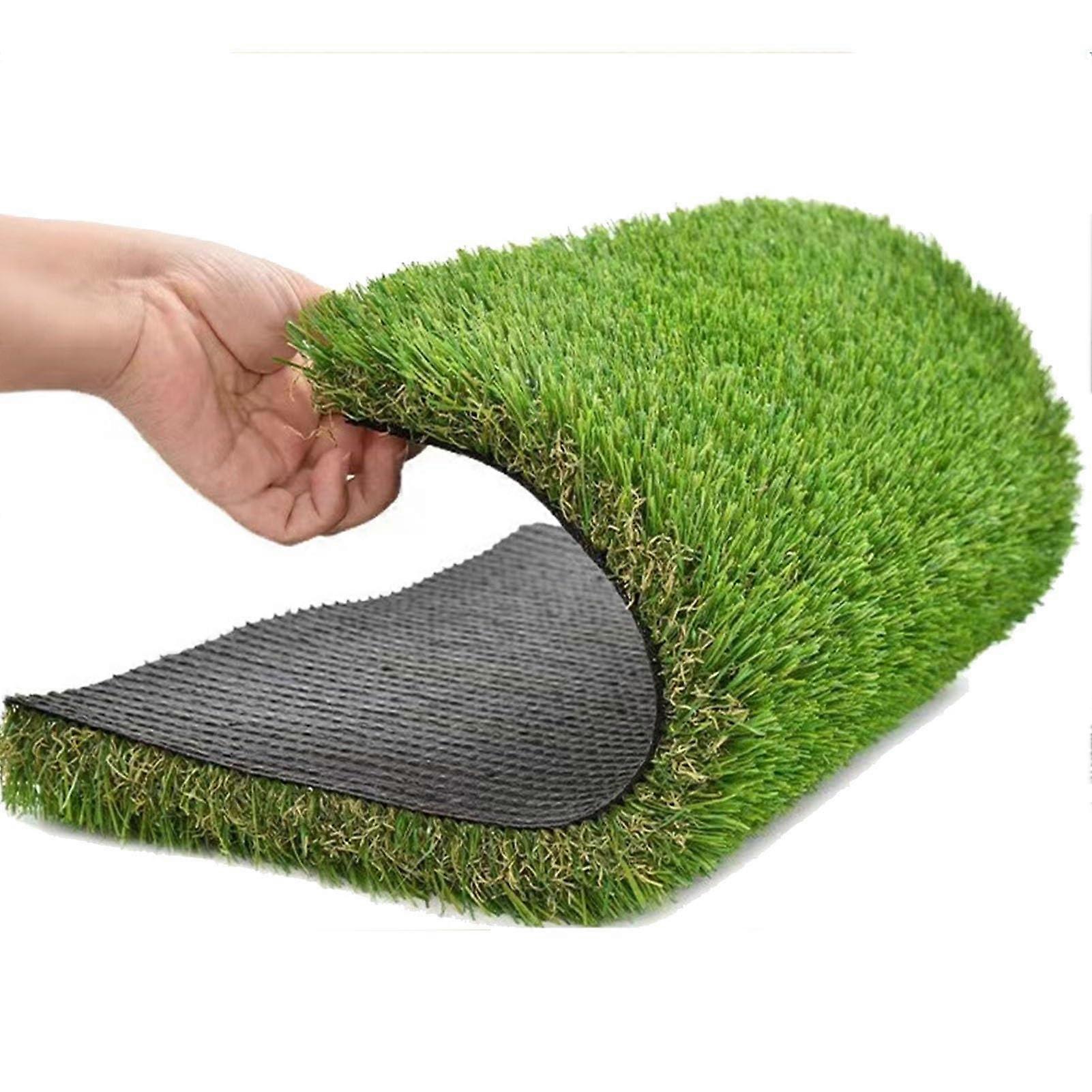 Artificial grass roll for balcony, garden, pet, dog, realistic grass, nonslip, green, 2 x 14 m, durable artificial grass carpet.