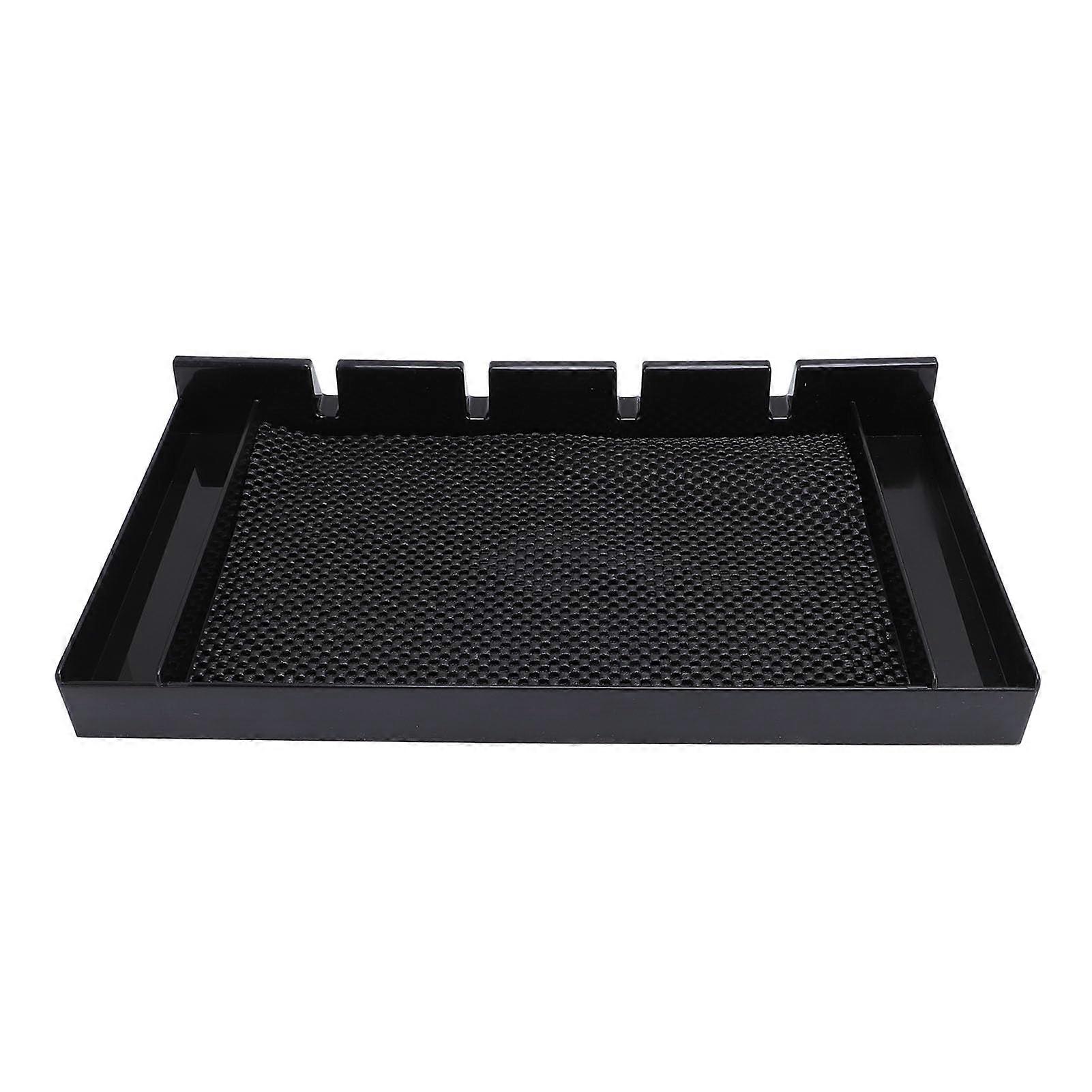 Hairdresser Clipper Tray, Barber Station Organizer with 4 Notches, AntiSlip Mat