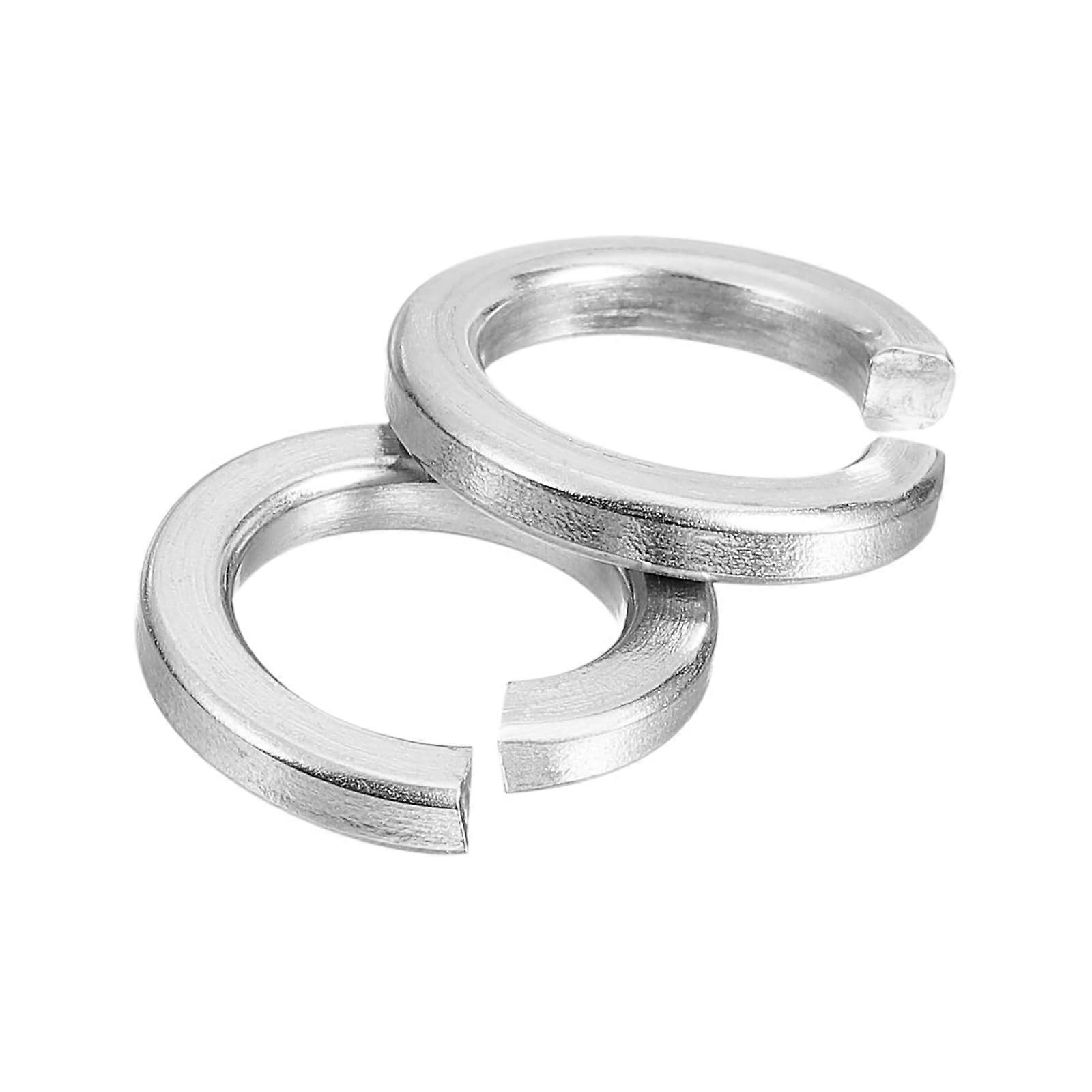 Pack of 30 spring washers, M10 gap lock washers, assortment 304 stainless steel locking washers for screws, bolts, nuts, silver.